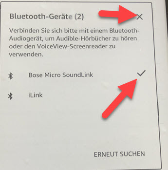 Kindle mit Bluetooth-Lautsprecher verbinden